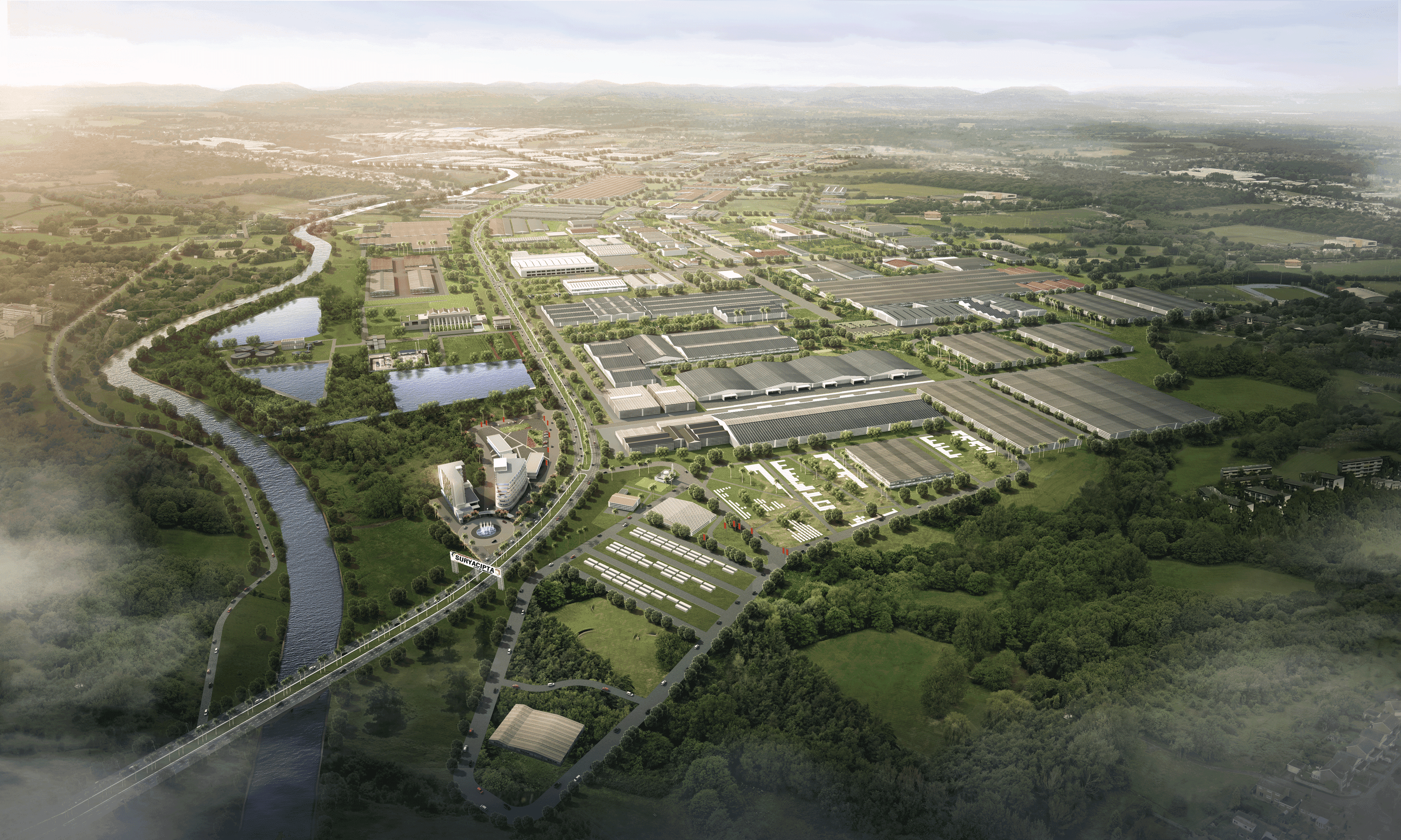 Suryacipta city of industry in Karawang Masterplan