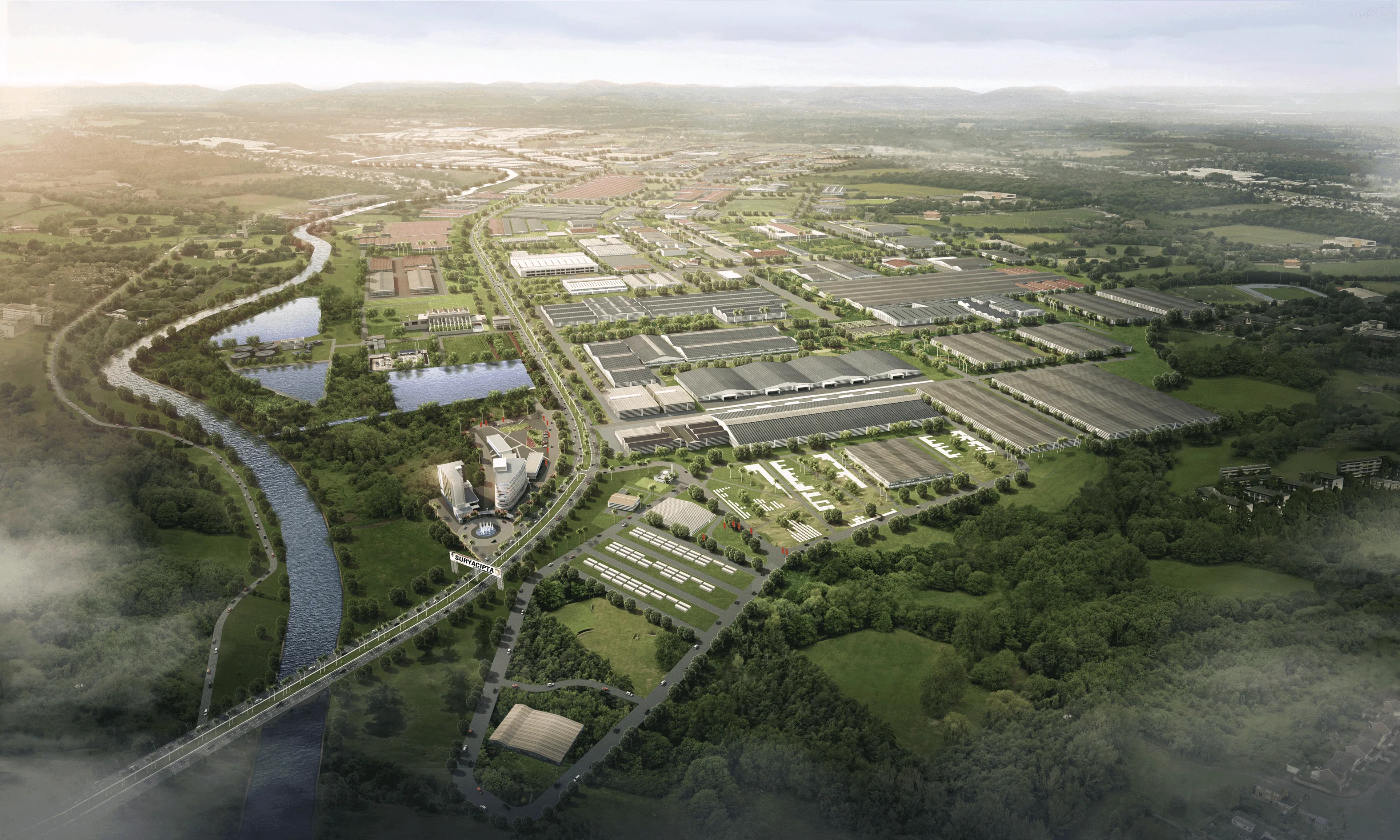 Suryacipta city of industry in Karawang Masterplan